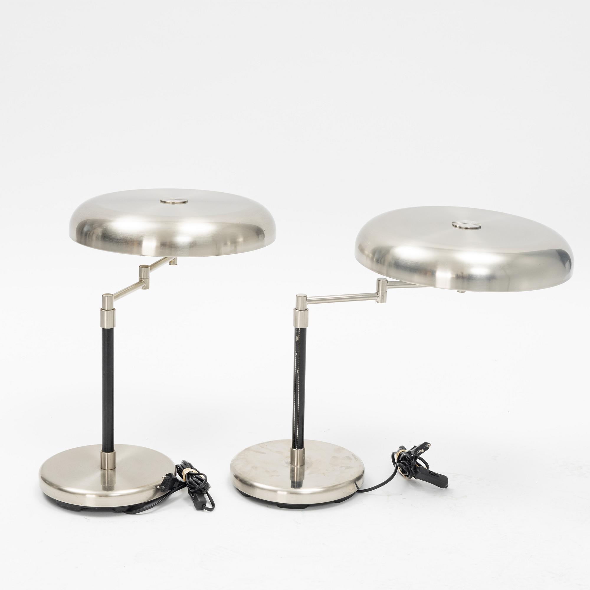 A pair of 'Grimsö' table lights and a floor light, IKEA.