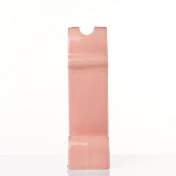 Ettore Sottsass, a "Shiva" pink glazed ceramic vase, B.D Barcelona, Spain post 1973.