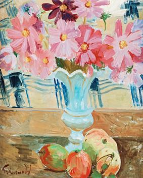 51. Isaac Grünewald, Still life with garden cosmos.