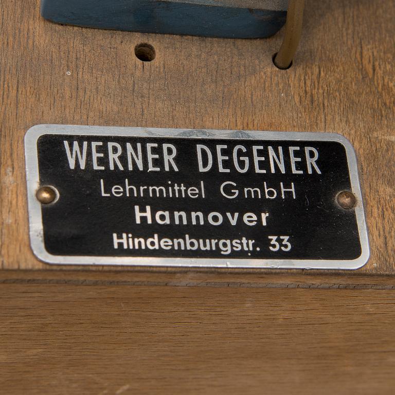 A mid-20th century demonstration model by Werner Degener Lehrmittel GmbH, Hannover, Germany.