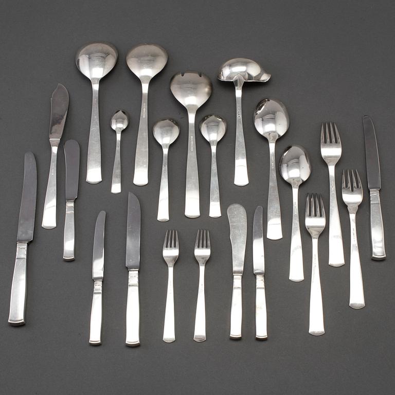 A SET OF  160 PIECES SILVER CUTLERY, "Rosenholm", GAB, 1950s.