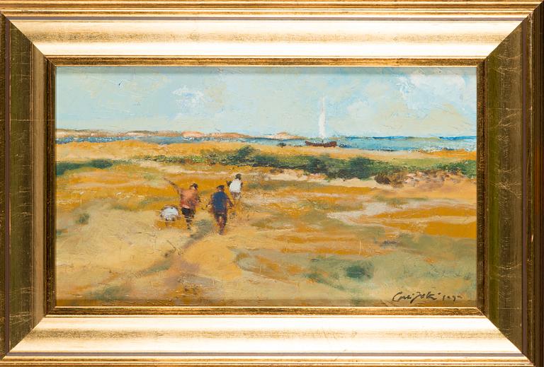 Olli Joki, öljy kankaalle, signeerattu ja epäselvästi päivätty.