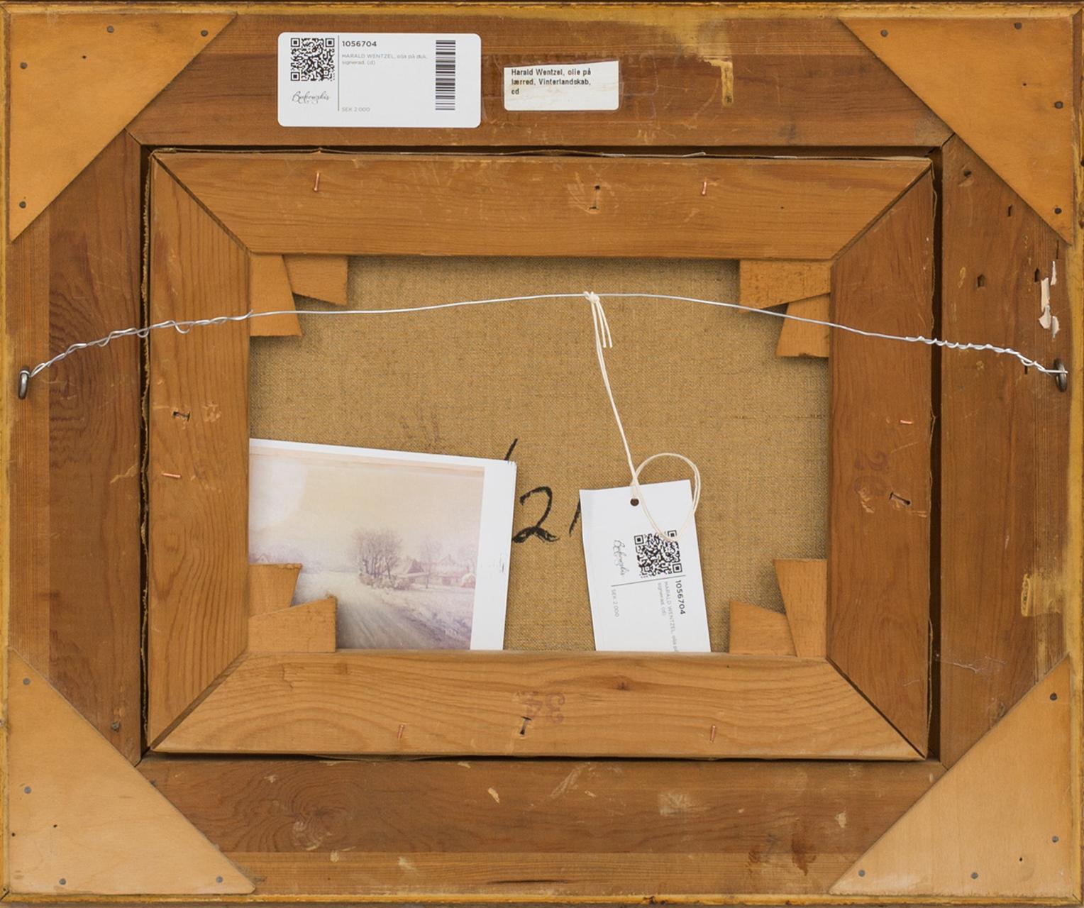 HARALD WENTZEL, signed painting.