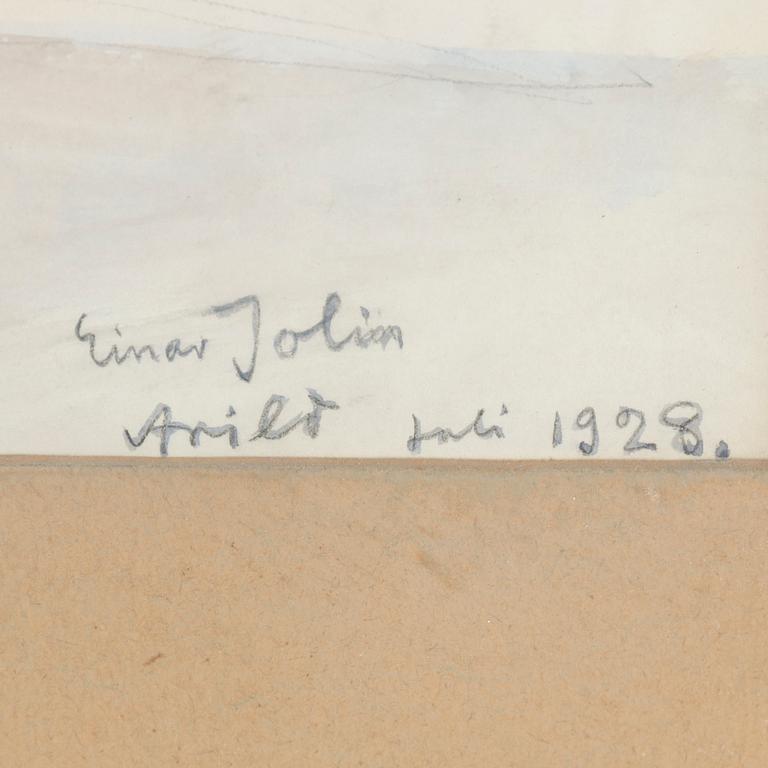 EINAR JOLIN, watercolor, signed and dated Arild june 1928.