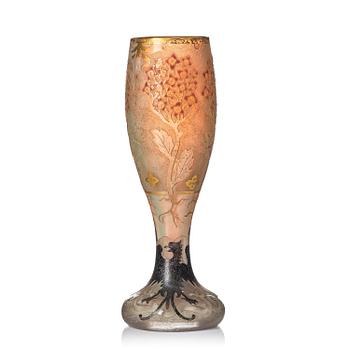 58. Daum Frères, an Art Nouveau cameo glass vase, Nancy, France.