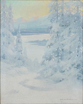 OLOF WALFRID NILSSON, signerad och daterad. Olja på duk.