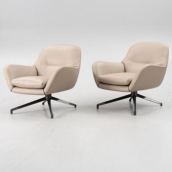 Rodolfo Dordoni, armchairs, a pair, "Jensen", Minotti.
