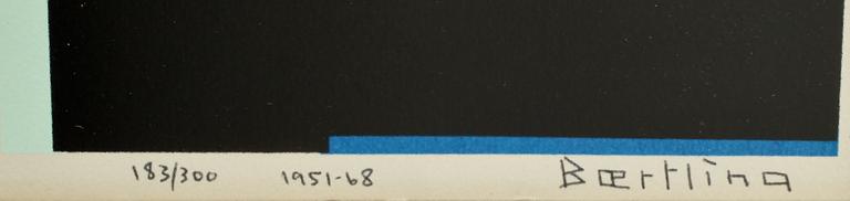 OLLE BAERTLING, färserigrafi, sign, numr 183/300 o dat- 1951-68.