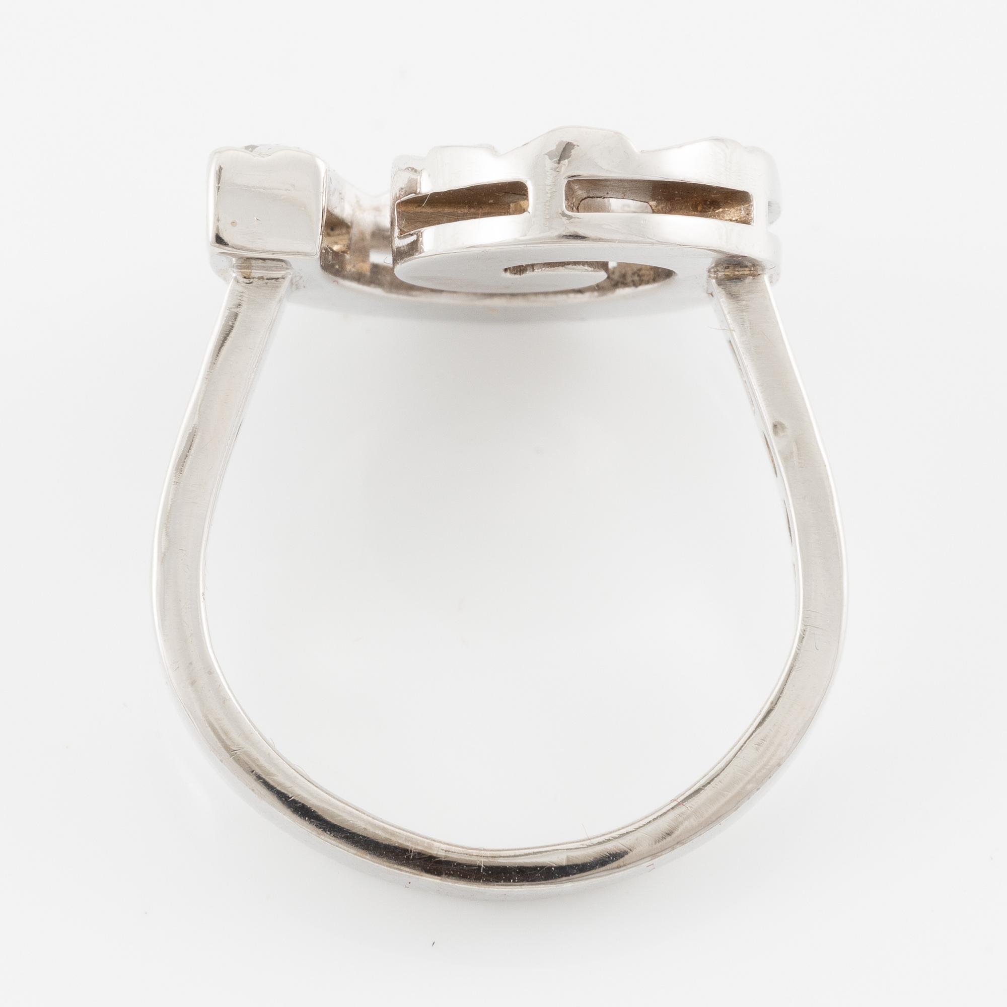 Rey Urban, ring, 18K white gold with brilliant-cut diamond 0.10 ct according to engraving. Stockholm 1977.