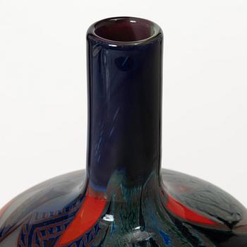 Eva Englund, Vase, glass, “Millefiore Röd”, Orrefors Gallery, 1990.