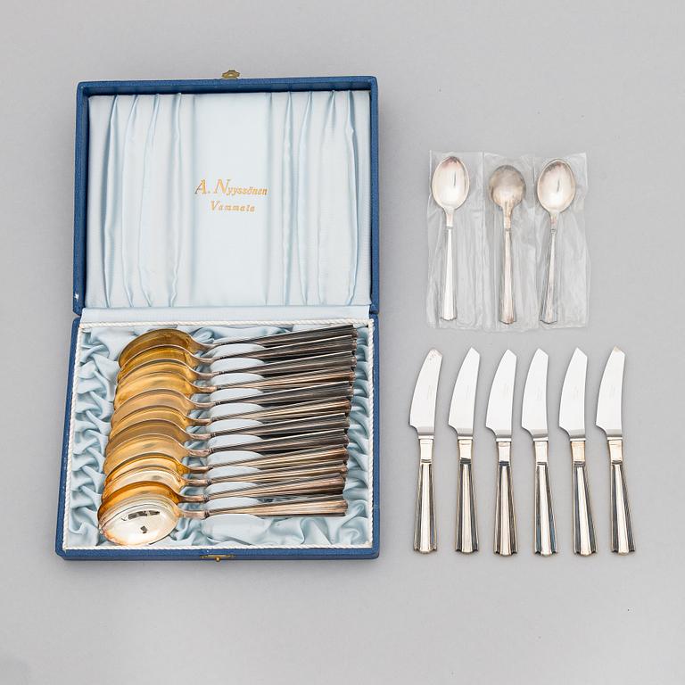 A 71-piece set of 'Margit' silver cutlery, Helsinki and Hämeenlinna, Finland 1963-68.