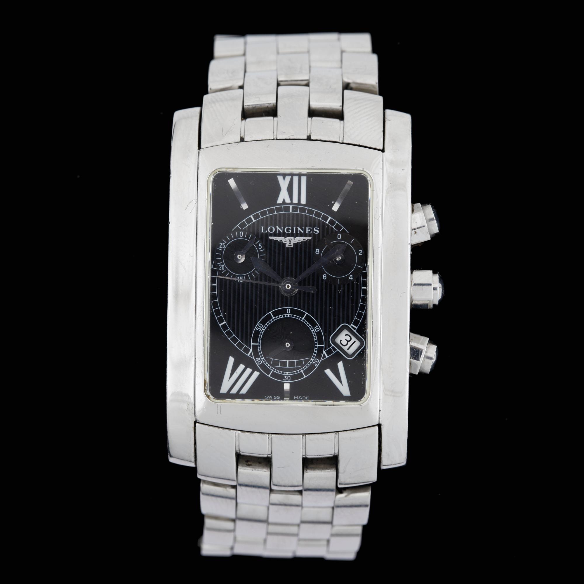 ARMBANDSUR, herr, Longines, Dolce Vita, kronograf, ref L5 656 4, quartz, cal 538, stål.