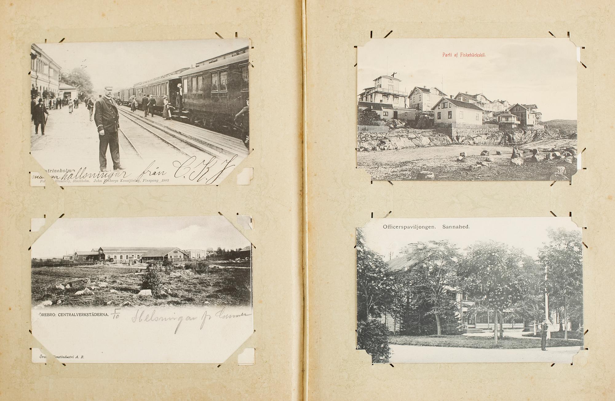 BREFKORTSALBUM, omkring år 1900.