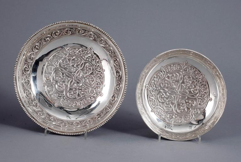 SKÅLAR, 2 st, sterlingsilver, 1900-tal. Total vikt 584 gr.