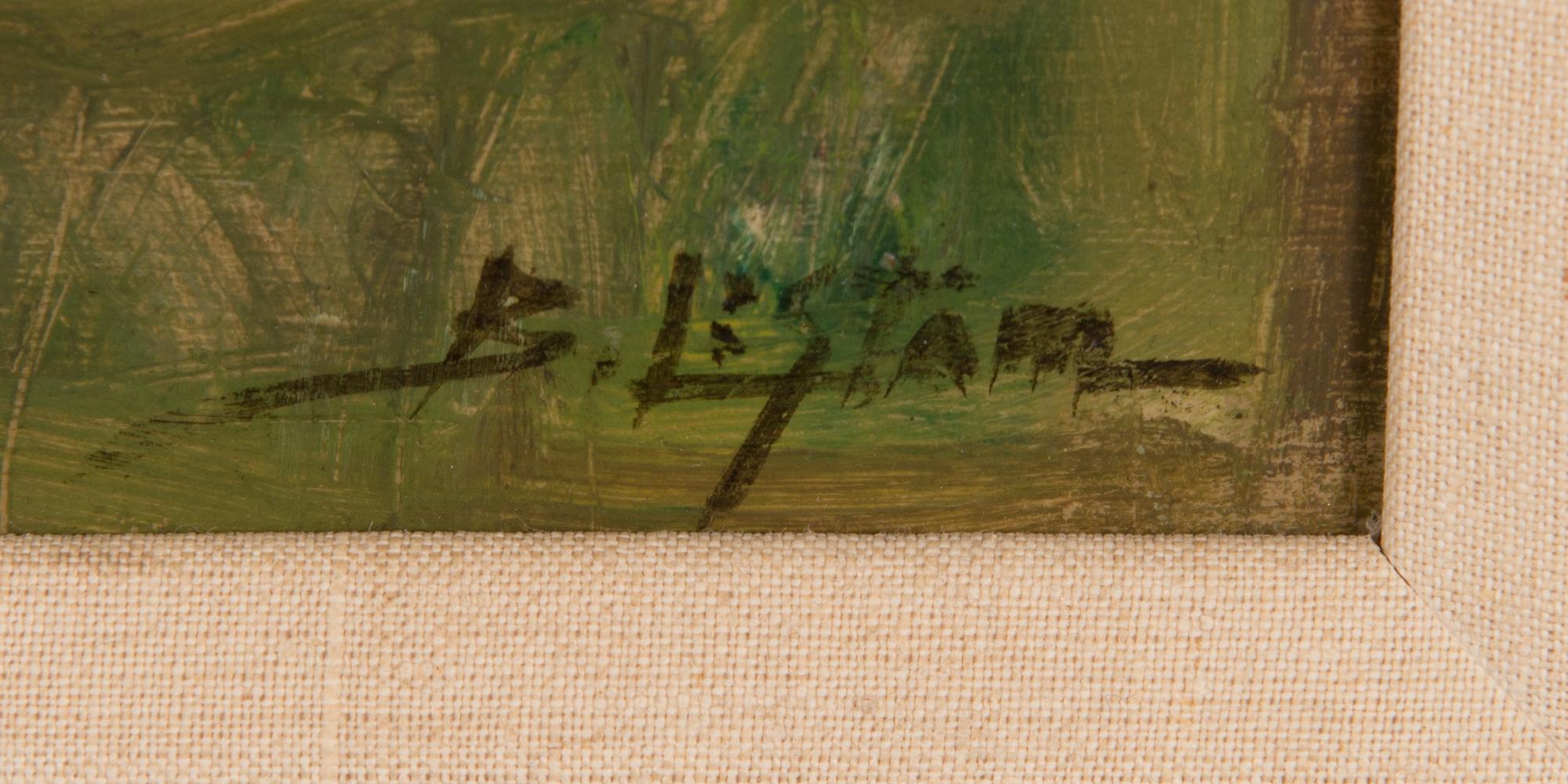 Berndt Lagerstam, oil on board, signed.