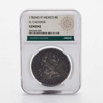 Hopearaha, 8 reales, El Cazador, 1772-1783.