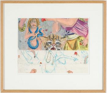 Linn Fernström · LINN FERNSTRÖM, blandteknik med pastell, a tergo signerad, 2001.