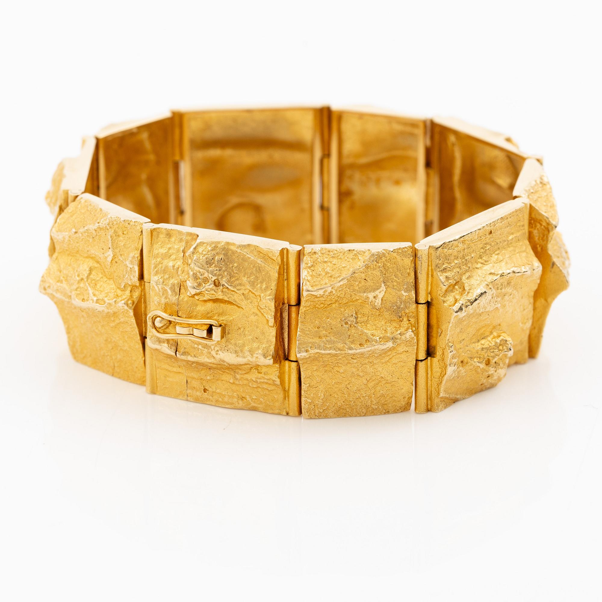 Björn Weckström, armband "Golden River", 18K guld, för Lapponia, Finland.