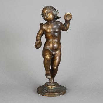 429. An Ansgar Almqvist bronze sculpture of a putto.