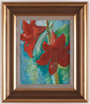 Isaac Grünewald, Stilleben med amaryllis.