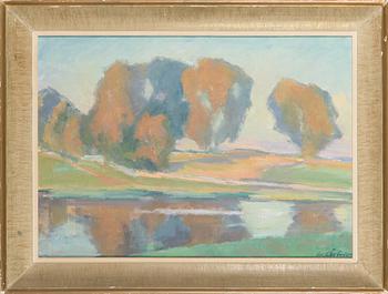 Werner Åström, olja på duk, signerad.