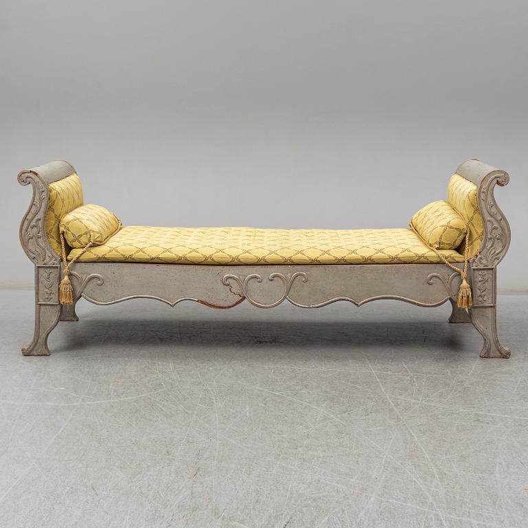 A painted sofa, mid 19th Century.