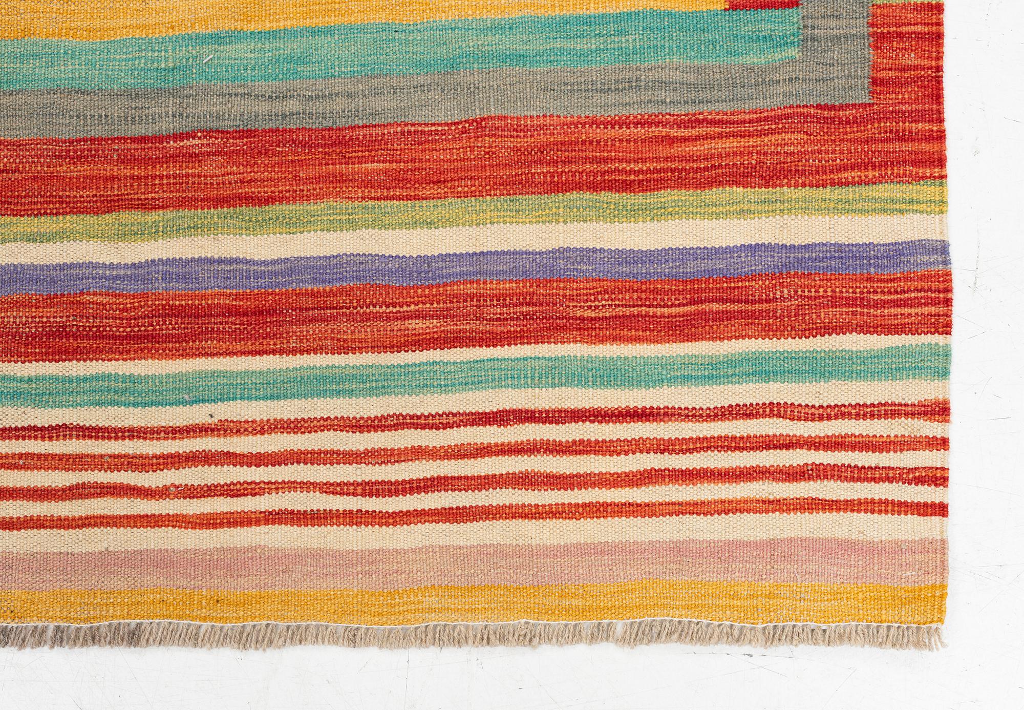 Rug, kilim, modern, approx. 258 x 91 cm.