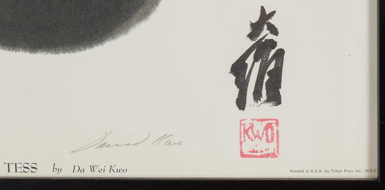 DA WEI (David) KWO (1919-2003), print, signed. Printed by Triton press inc, New york 1958.