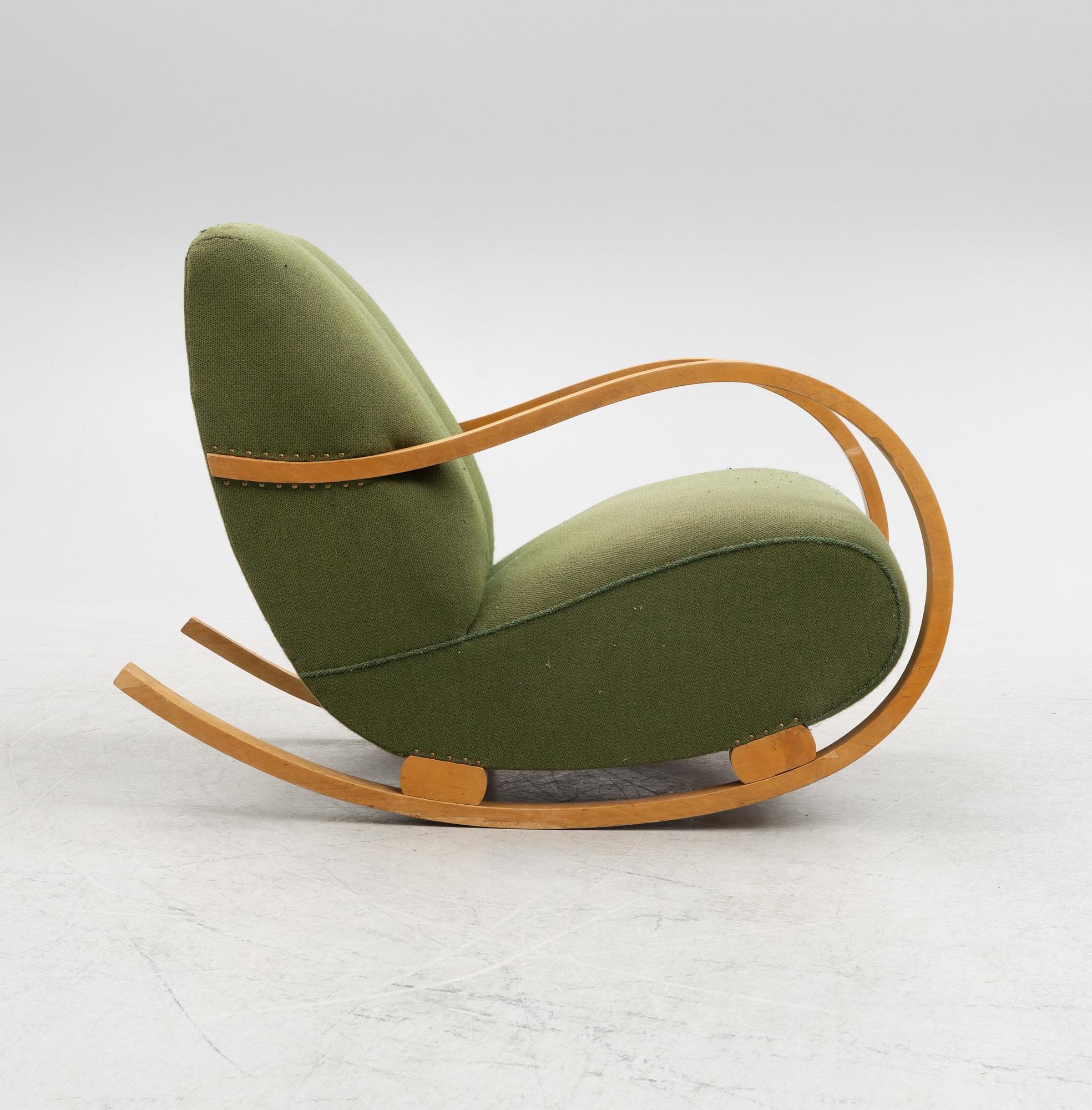 A Swedish Modern rocking chair, 1940s.