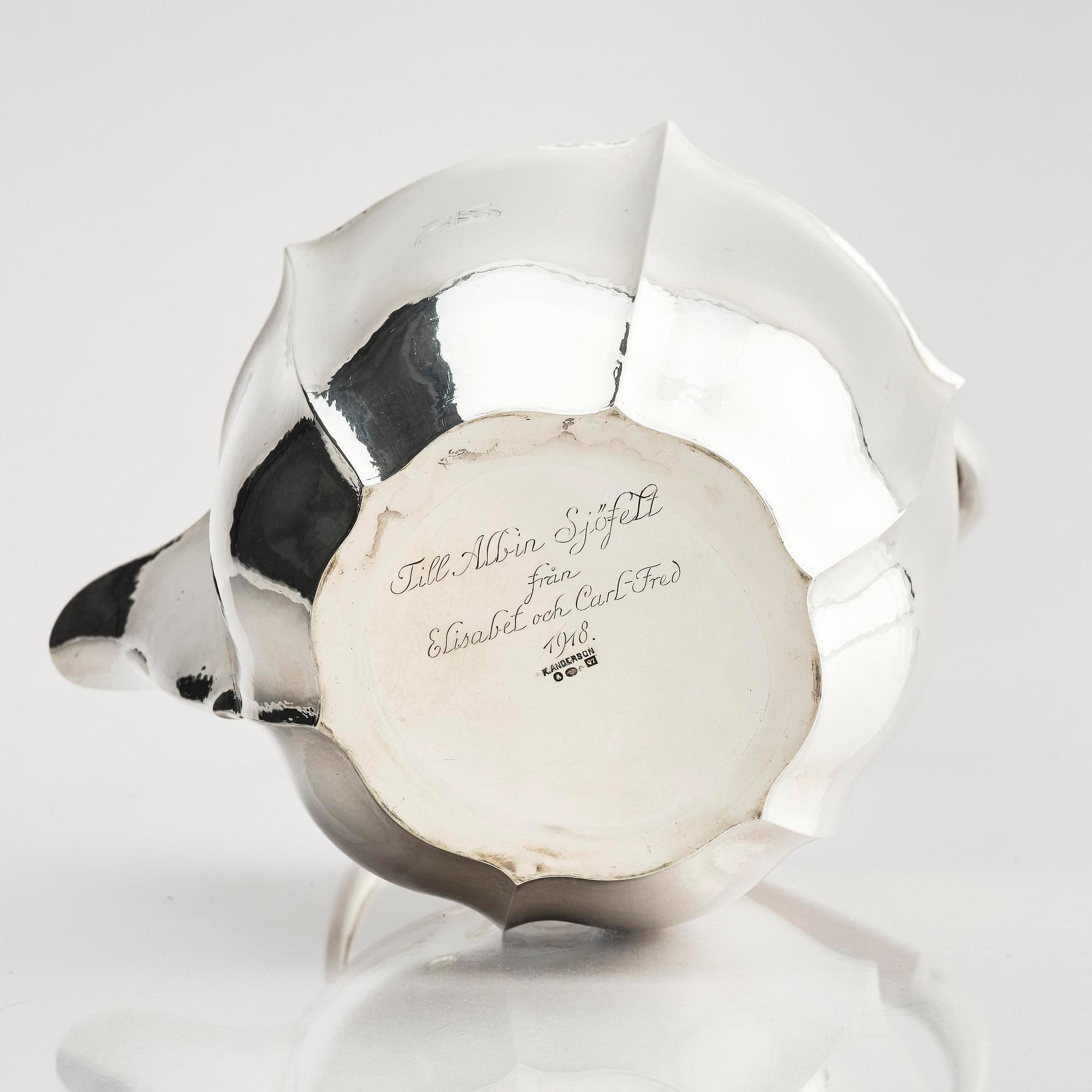 Karl Anderson, a silver coffee- and teaset, 4 pieces, Stockholm, Sweden 1918.