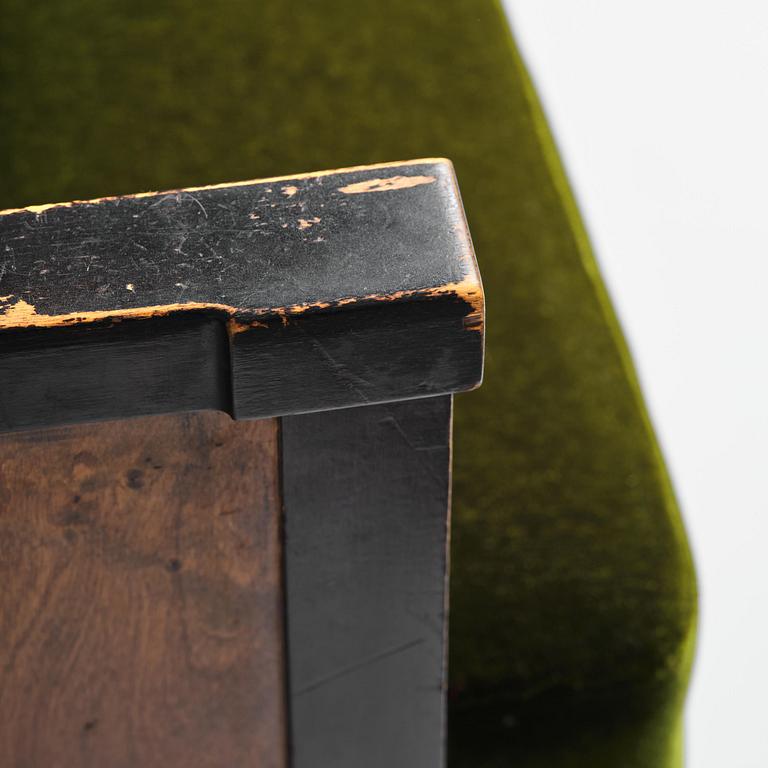 A pair of 1930s birch armchairs.