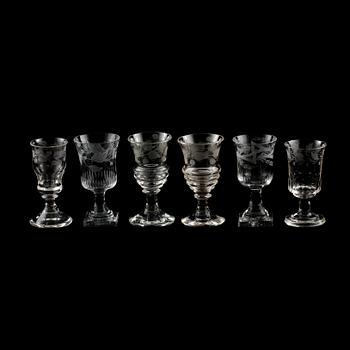 STARKVINSGLAS, 6 st, 1800-tal.