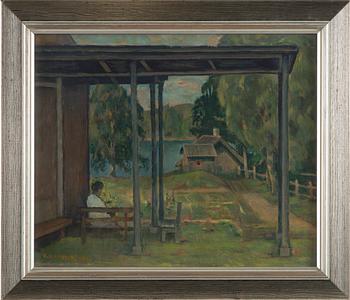 Väinö Kamppuri, Pihanäkymä rannalle.