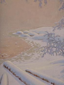 Gustaf Fjaestad, Hoarfrost at dawn.