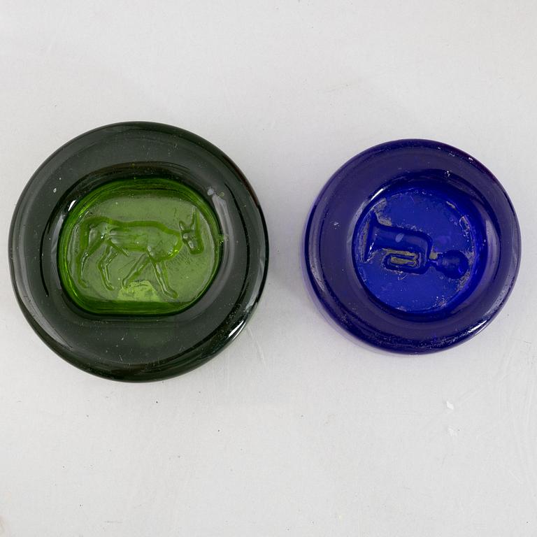 Erik Höglund, collection of glass objects, 17 pieces, Boda.