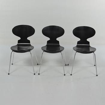 STOLAR, 3 st, "Myran", Arne Jacobsen för Fritz Hansen, 1994.