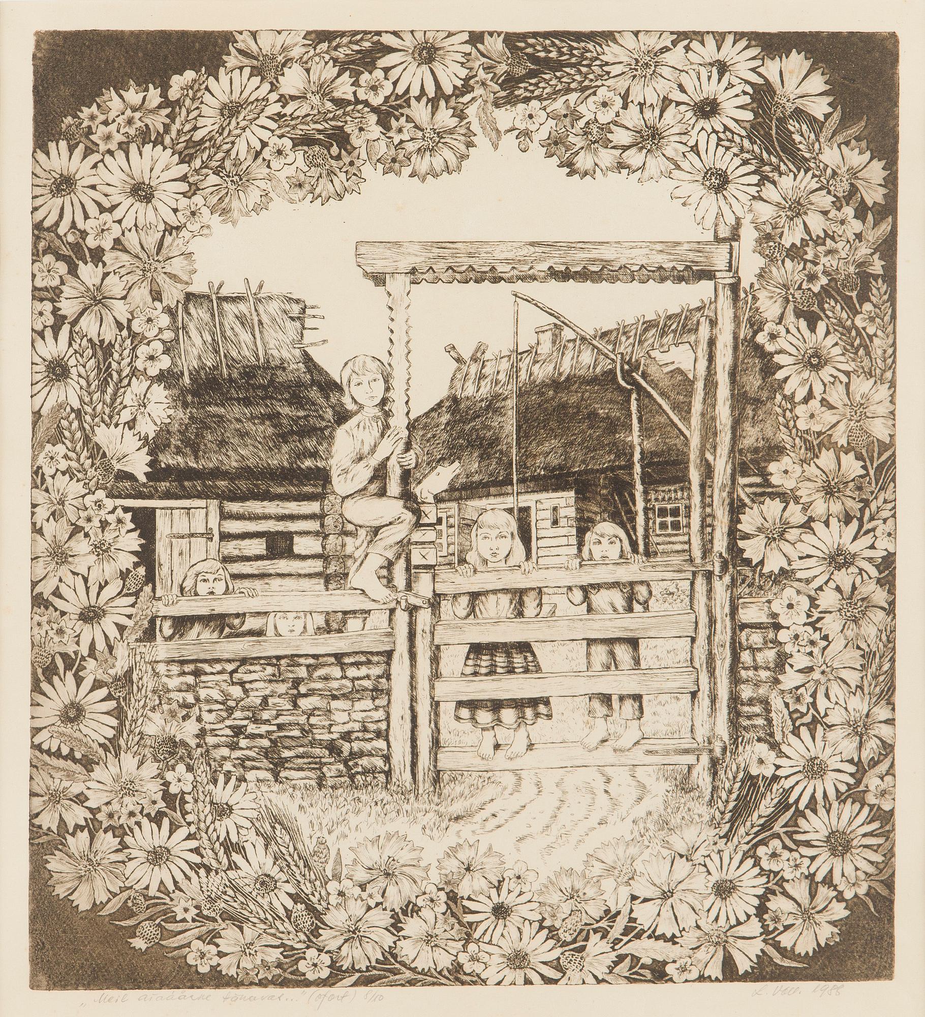 Leili Voll, Barn i trädgården.