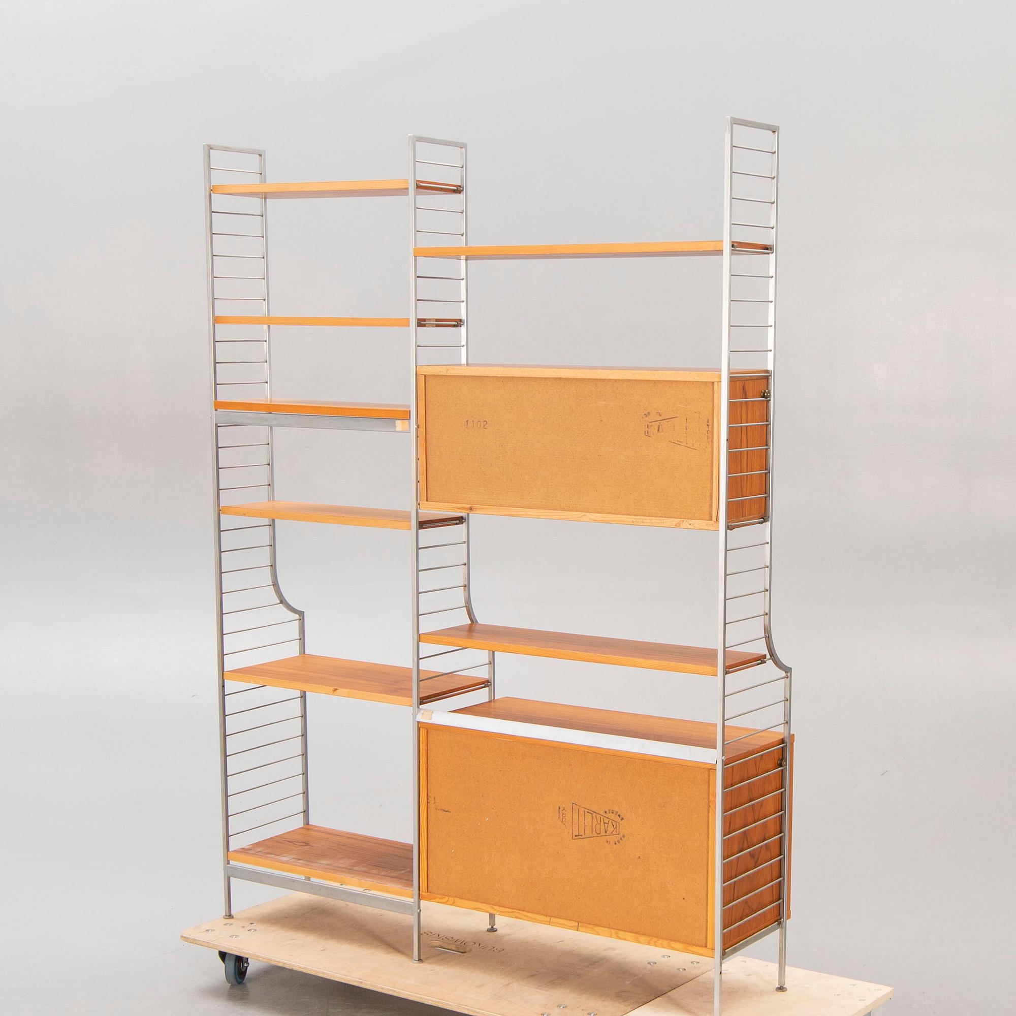 A Nils Strinning teak book shelf later part of the 20th century.