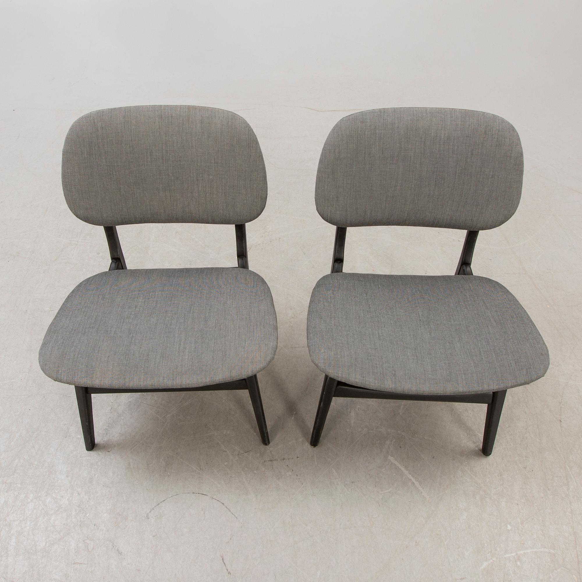 Chairs, a pair, 1950s-60s.