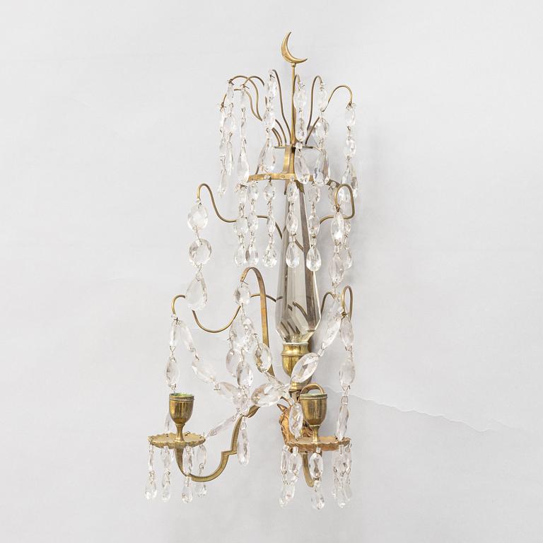 A pair of Wall sconces, circa 1900, Late Gustavian style.