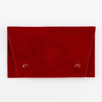 Cartier a pair of earrings platinum set with drop-shaped and round brilliant-cut diamonds.