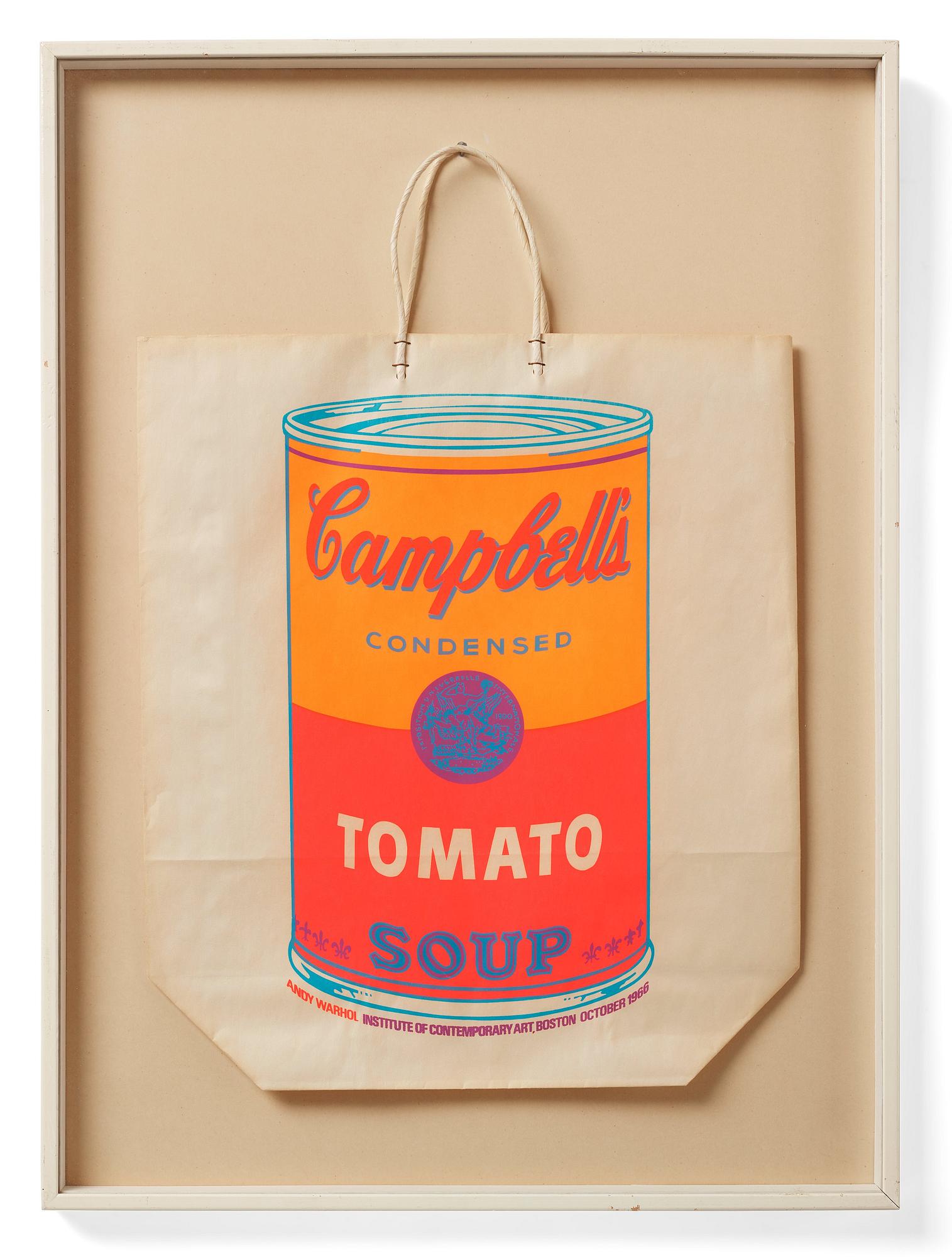 Andy Warhol, "Campbell's soup can (Tomato)".