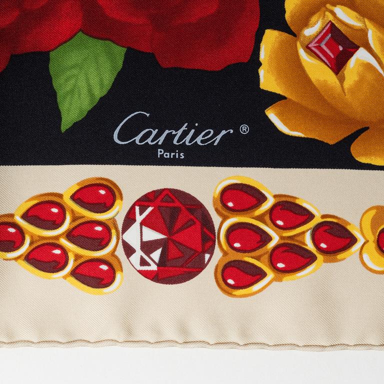 Cartier, a twill silk scarf.