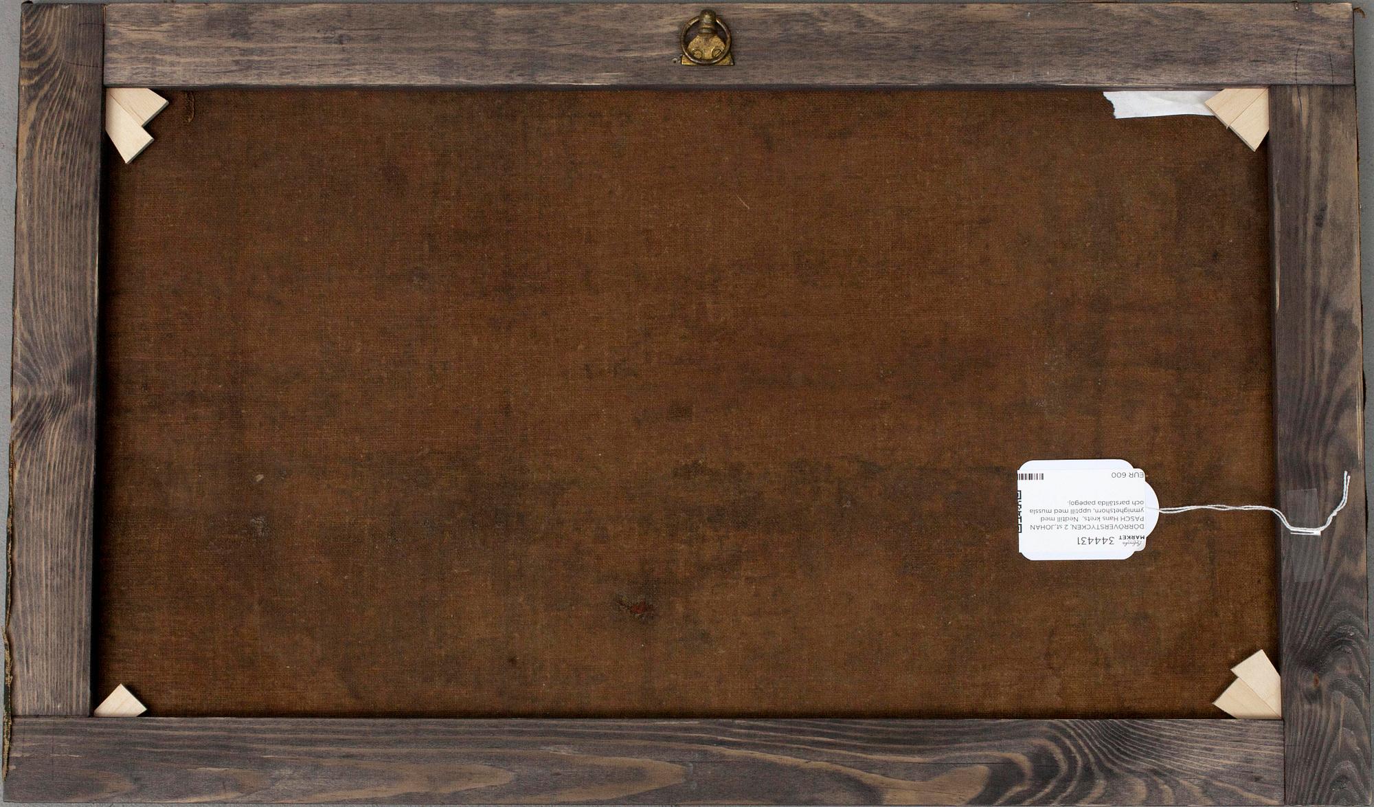 DÖRRÖVERSTYCKEN, 2 st, Johan Pasch (hans krets), olja på duk, ej sign.