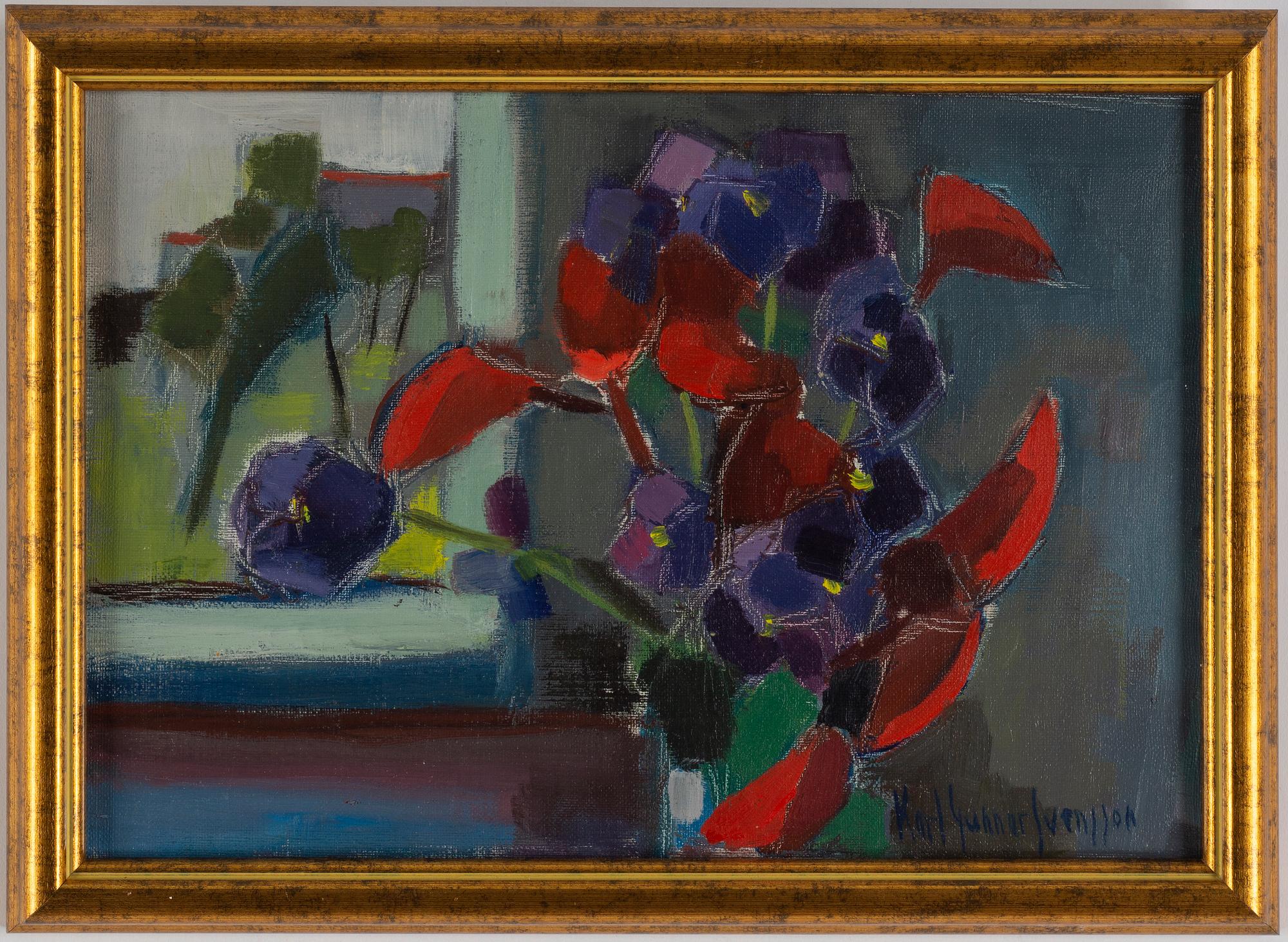 Karl Gunnar Svensson, oil on canvas/paper-panel, signed.