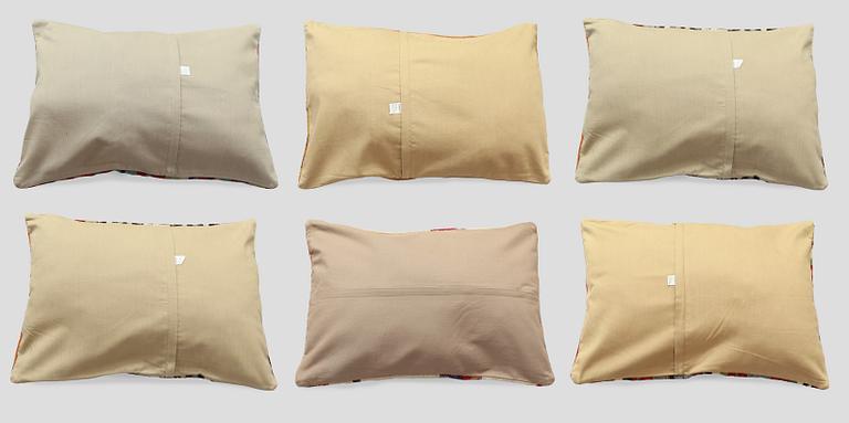 A set of six Kilim cushion covers, Anatolian, approx. 70 x 50 cm.