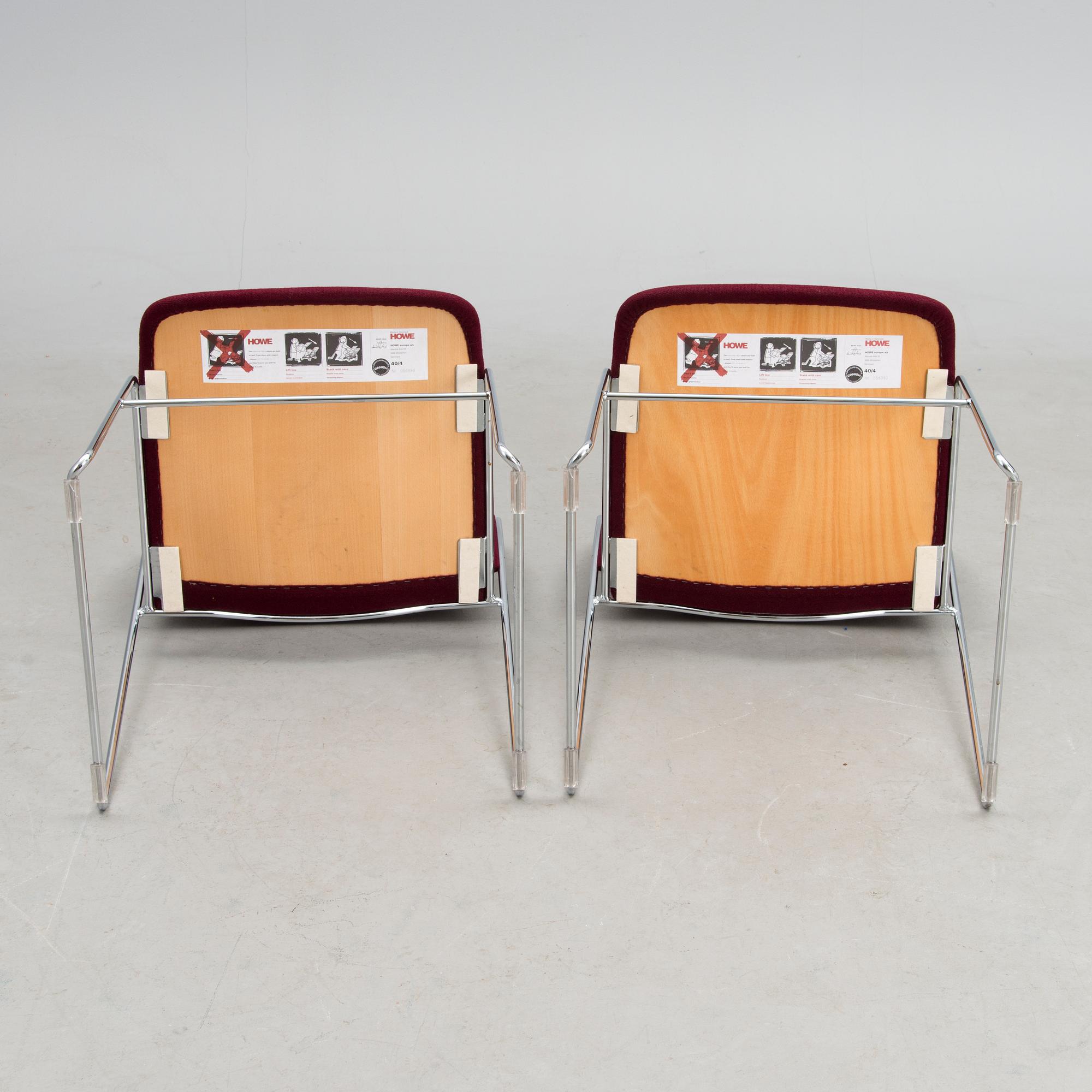 Six "40/4" chairs, model designed by David Rowland for Howe, Denmark in 1964.