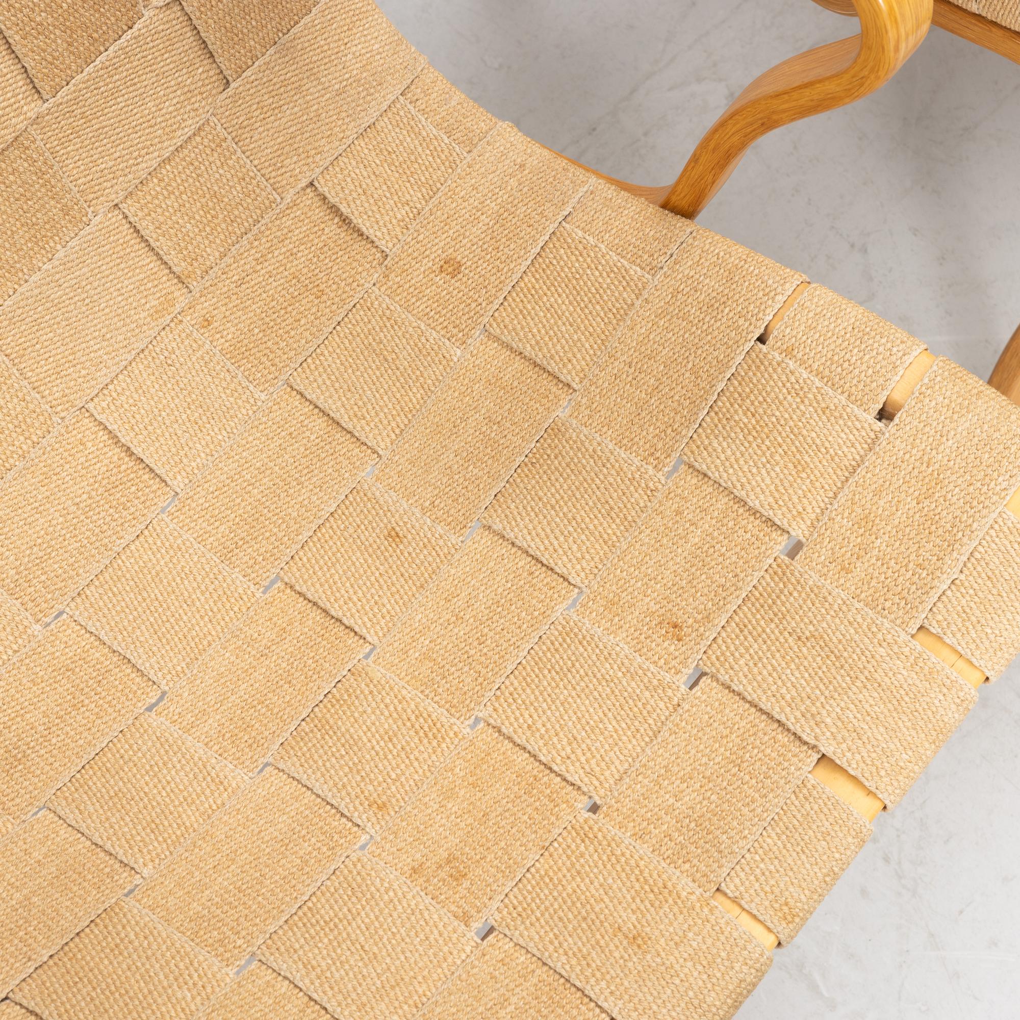 Bruno Mathsson, a pair of 'Eva' armchairs, Firma Karl Mathsson, Värnamo, 1973.