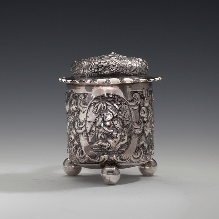 A TANKARD silver. Germany 1800 s. Height 13 cm. Weight 414 g.