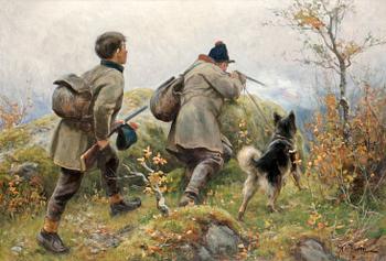 115. Johan Tirén, Jaktmotiv från jämtlandsfjällen.